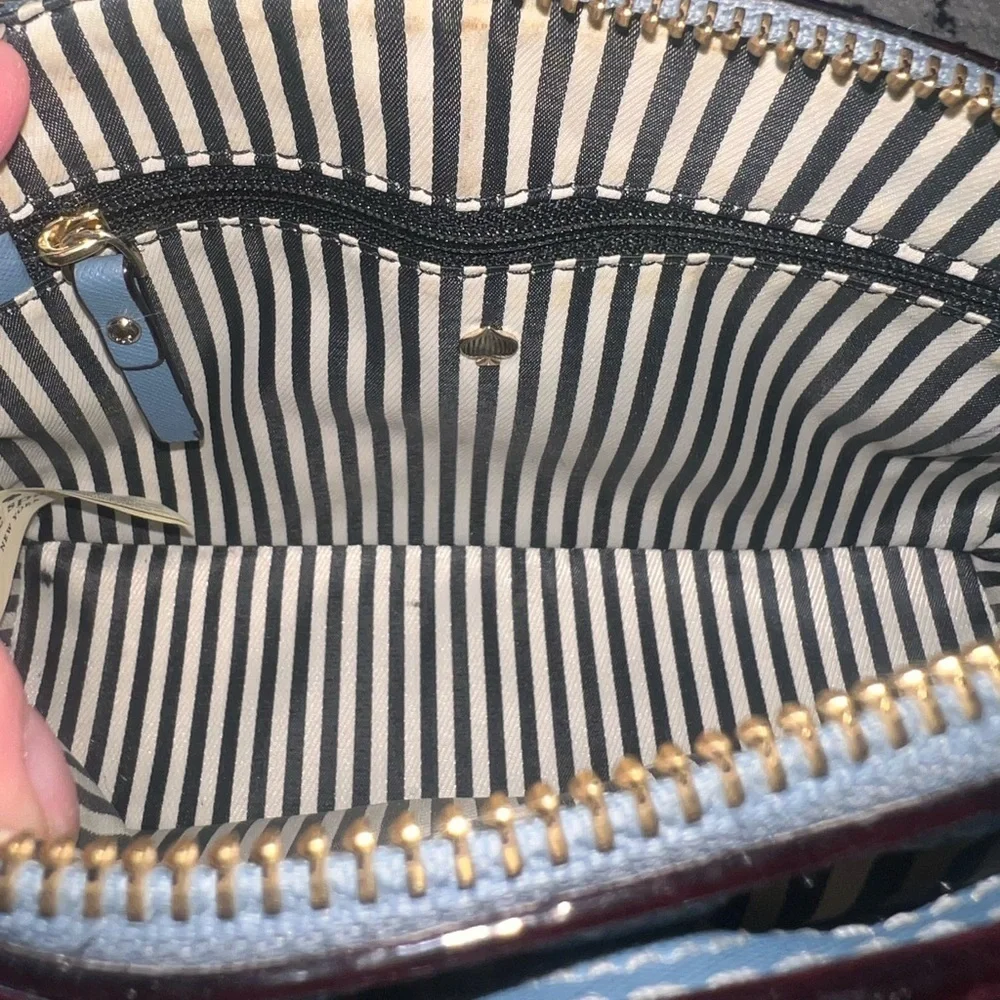 EUC Kate Spade ♠️ Medium Crossbody Tote Blue 🩵🫐🐋  Gold Hardware Everyday Staple